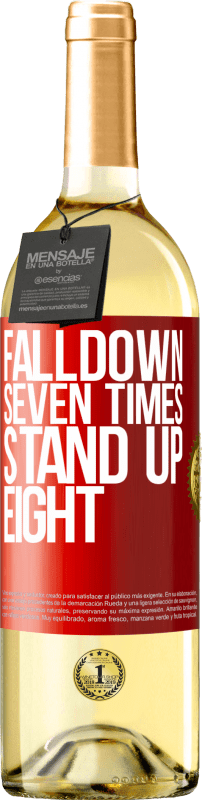 29,95 € 免费送货 | 白葡萄酒 WHITE版 Falldown seven times. Stand up eight 红色标签. 可自定义的标签 青年酒 收成 2025 Verdejo