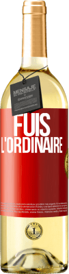 29,95 € Envoi gratuit | Vin blanc Édition WHITE Fuis l'ordinaire Étiquette Rouge. Étiquette personnalisable Vin jeune Récolte 2024 Verdejo