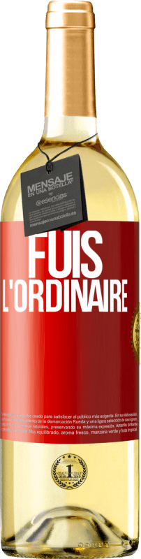29,95 € Envoi gratuit | Vin blanc Édition WHITE Fuis l'ordinaire Étiquette Rouge. Étiquette personnalisable Vin jeune Récolte 2023 Verdejo