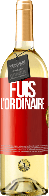 29,95 € Envoi gratuit | Vin blanc Édition WHITE Fuis l'ordinaire Étiquette Rouge. Étiquette personnalisable Vin jeune Récolte 2024 Verdejo