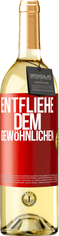 29,95 € Kostenloser Versand | Weißwein WHITE Ausgabe Entfliehe dem Gewöhnlichen Rote Markierung. Anpassbares Etikett Junger Wein Ernte 2023 Verdejo
