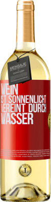 29,95 € Kostenloser Versand | Weißwein WHITE Ausgabe Wein ist Sonnenlicht, vereint durch Wasser Rote Markierung. Anpassbares Etikett Junger Wein Ernte 2025 Verdejo
