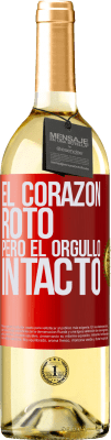 29,95 € Envío gratis | Vino Blanco Edición WHITE El corazón, roto. Pero el orgullo intacto Etiqueta Roja. Etiqueta personalizable Vino joven Cosecha 2023 Verdejo