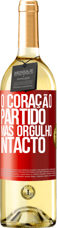 29,95 € Envio grátis | Vinho branco Edição WHITE O coração partido Mas orgulho intacto Etiqueta Vermelha. Etiqueta personalizável Vinho jovem Colheita 2024 Verdejo