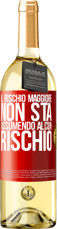 29,95 € Spedizione Gratuita | Vino bianco Edizione WHITE Il rischio maggiore non sta assumendo alcun rischio Etichetta Rossa. Etichetta personalizzabile Vino giovane Raccogliere 2024 Verdejo