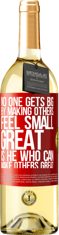 29,95 € Free Shipping | White Wine WHITE Edition No one gets big by making others feel small. Great is he who can make others great Red Label. Customizable label Young wine Harvest 2024 Verdejo