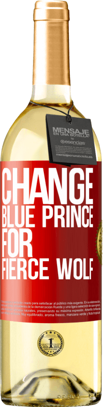 29,95 € Free Shipping | White Wine WHITE Edition Change blue prince for fierce wolf Red Label. Customizable label Young wine Harvest 2024 Verdejo