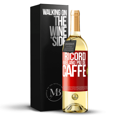 «I ricordi rivelano più del caffè» Edizione WHITE