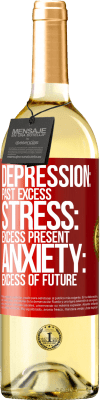 29,95 € Free Shipping | White Wine WHITE Edition Depression: past excess. Stress: excess present. Anxiety: excess of future Red Label. Customizable label Young wine Harvest 2025 Verdejo