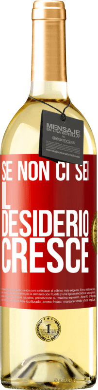 29,95 € Spedizione Gratuita | Vino bianco Edizione WHITE Se non ci sei, il desiderio cresce Etichetta Rossa. Etichetta personalizzabile Vino giovane Raccogliere 2024 Verdejo