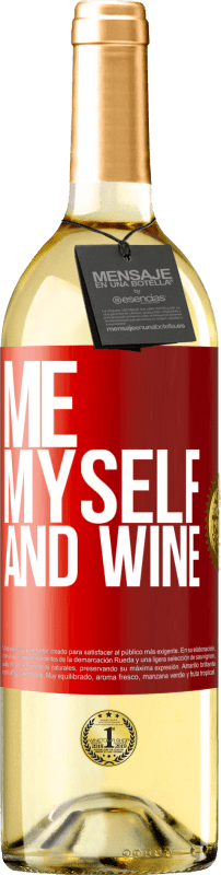 29,95 € Spedizione Gratuita | Vino bianco Edizione WHITE Me, myself and wine Etichetta Rossa. Etichetta personalizzabile Vino giovane Raccogliere 2024 Verdejo