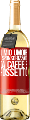 29,95 € Spedizione Gratuita | Vino bianco Edizione WHITE Il mio umore è sponsorizzato da caffè e rossetto Etichetta Rossa. Etichetta personalizzabile Vino giovane Raccogliere 2024 Verdejo