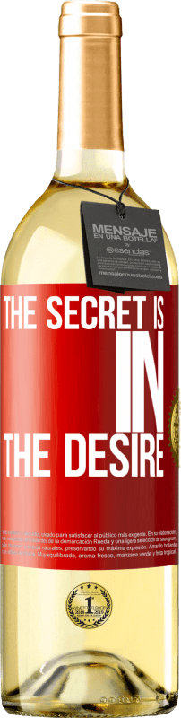 29,95 € 送料無料 | 白ワイン WHITEエディション 秘密は欲望の中にある 赤いタグ. カスタマイズ可能なラベル 若いワイン 収穫 2023 Verdejo