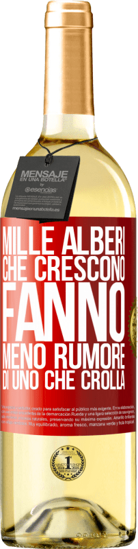 29,95 € Spedizione Gratuita | Vino bianco Edizione WHITE Mille alberi che crescono fanno meno rumore di uno che crolla Etichetta Rossa. Etichetta personalizzabile Vino giovane Raccogliere 2024 Verdejo