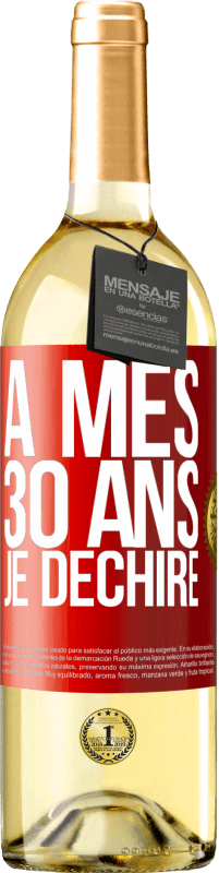 29,95 € Envoi gratuit | Vin blanc Édition WHITE À mes 30 ans je déchire Étiquette Rouge. Étiquette personnalisable Vin jeune Récolte 2024 Verdejo