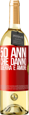 29,95 € Spedizione Gratuita | Vino bianco Edizione WHITE 50 anni che danno guerra e amore Etichetta Rossa. Etichetta personalizzabile Vino giovane Raccogliere 2024 Verdejo