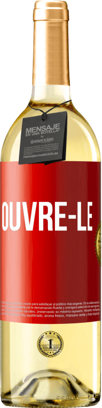 29,95 € Envoi gratuit | Vin blanc Édition WHITE Ouvre-le Étiquette Rouge. Étiquette personnalisable Vin jeune Récolte 2023 Verdejo