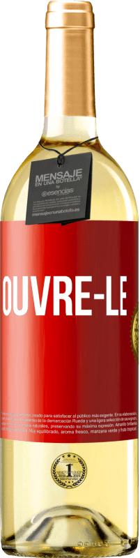 29,95 € Envoi gratuit | Vin blanc Édition WHITE Ouvre-le Étiquette Rouge. Étiquette personnalisable Vin jeune Récolte 2024 Verdejo