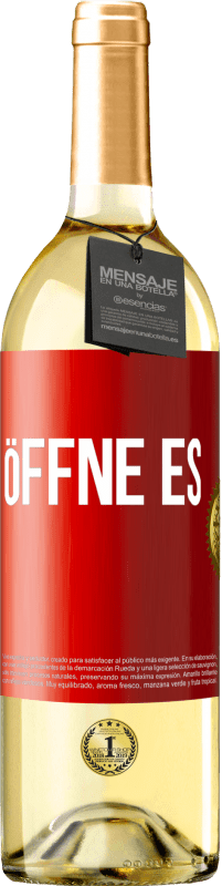 29,95 € Kostenloser Versand | Weißwein WHITE Ausgabe Öffne es Rote Markierung. Anpassbares Etikett Junger Wein Ernte 2023 Verdejo