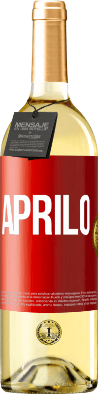 29,95 € Spedizione Gratuita | Vino bianco Edizione WHITE Aprilo Etichetta Rossa. Etichetta personalizzabile Vino giovane Raccogliere 2024 Verdejo