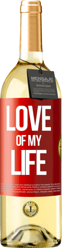 29,95 € Free Shipping | White Wine WHITE Edition Love of my life Red Label. Customizable label Young wine Harvest 2023 Verdejo