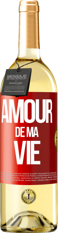 29,95 € Envoi gratuit | Vin blanc Édition WHITE Amour de ma vie Étiquette Rouge. Étiquette personnalisable Vin jeune Récolte 2023 Verdejo