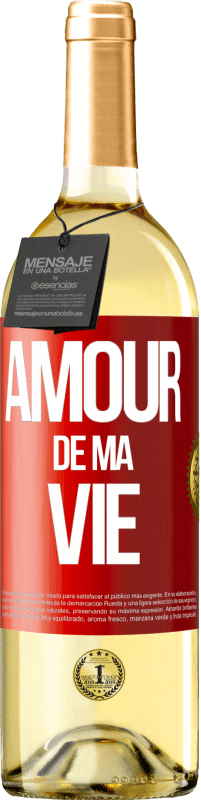 29,95 € Envoi gratuit | Vin blanc Édition WHITE Amour de ma vie Étiquette Rouge. Étiquette personnalisable Vin jeune Récolte 2025 Verdejo