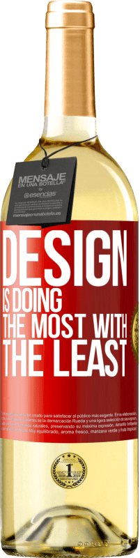 29,95 € 送料無料 | 白ワイン WHITEエディション デザインは最小限で最大限の成果を上げています 赤いタグ. カスタマイズ可能なラベル 若いワイン 収穫 2025 Verdejo