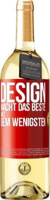 29,95 € Kostenloser Versand | Weißwein WHITE Ausgabe Design macht das Beste mit dem Wenigsten Rote Markierung. Anpassbares Etikett Junger Wein Ernte 2025 Verdejo