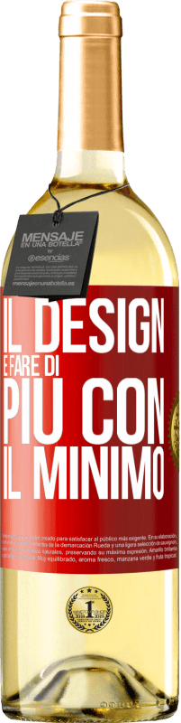 29,95 € Spedizione Gratuita | Vino bianco Edizione WHITE Il design è fare di più con il minimo Etichetta Rossa. Etichetta personalizzabile Vino giovane Raccogliere 2023 Verdejo