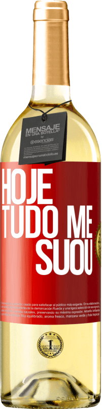 29,95 € Envio grátis | Vinho branco Edição WHITE Hoje tudo me suou Etiqueta Vermelha. Etiqueta personalizável Vinho jovem Colheita 2023 Verdejo