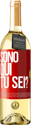 29,95 € Spedizione Gratuita | Vino bianco Edizione WHITE Sono qui. Tu sei? Etichetta Rossa. Etichetta personalizzabile Vino giovane Raccogliere 2023 Verdejo