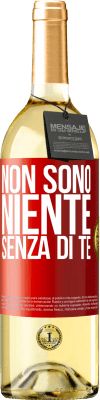 29,95 € Spedizione Gratuita | Vino bianco Edizione WHITE Non sono niente senza di te Etichetta Rossa. Etichetta personalizzabile Vino giovane Raccogliere 2023 Verdejo