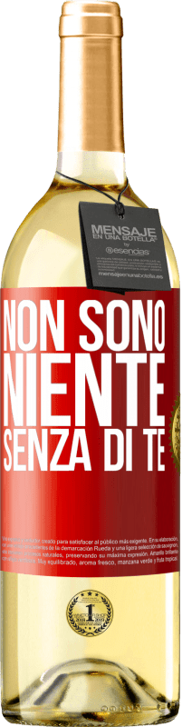 29,95 € Spedizione Gratuita | Vino bianco Edizione WHITE Non sono niente senza di te Etichetta Rossa. Etichetta personalizzabile Vino giovane Raccogliere 2023 Verdejo