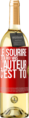 29,95 € Envoi gratuit | Vin blanc Édition WHITE Le sourire est à moi, mais l'auteur c'est toi Étiquette Rouge. Étiquette personnalisable Vin jeune Récolte 2023 Verdejo