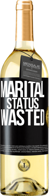 29,95 € Free Shipping | White Wine WHITE Edition Marital status: wasted Black Label. Customizable label Young wine Harvest 2023 Verdejo
