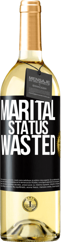 29,95 € Free Shipping | White Wine WHITE Edition Marital status: wasted Black Label. Customizable label Young wine Harvest 2024 Verdejo