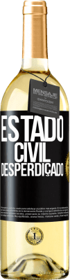 29,95 € Envio grátis | Vinho branco Edição WHITE Estado civil: desperdiçado Etiqueta Preta. Etiqueta personalizável Vinho jovem Colheita 2024 Verdejo