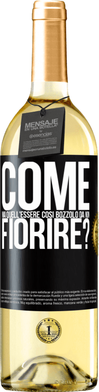 29,95 € Spedizione Gratuita | Vino bianco Edizione WHITE come mai quell'essere così bozzolo da non fiorire? Etichetta Nera. Etichetta personalizzabile Vino giovane Raccogliere 2024 Verdejo