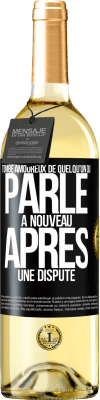 29,95 € Envoi gratuit | Vin blanc Édition WHITE Tombe amoureux de quelqu'un qui parle à nouveau après une dispute Étiquette Noire. Étiquette personnalisable Vin jeune Récolte 2024 Verdejo