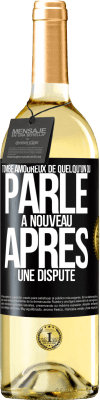 29,95 € Envoi gratuit | Vin blanc Édition WHITE Tombe amoureux de quelqu'un qui parle à nouveau après une dispute Étiquette Noire. Étiquette personnalisable Vin jeune Récolte 2025 Verdejo