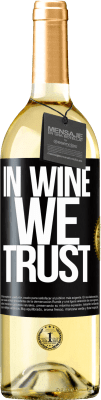 29,95 € Бесплатная доставка | Белое вино Издание WHITE in wine we trust Черная метка. Настраиваемая этикетка Молодое вино Урожай 2023 Verdejo