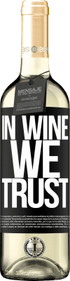 29,95 € Envoi gratuit | Vin blanc Édition WHITE in wine we trust Étiquette Noire. Étiquette personnalisable Vin jeune Récolte 2025 Verdejo
