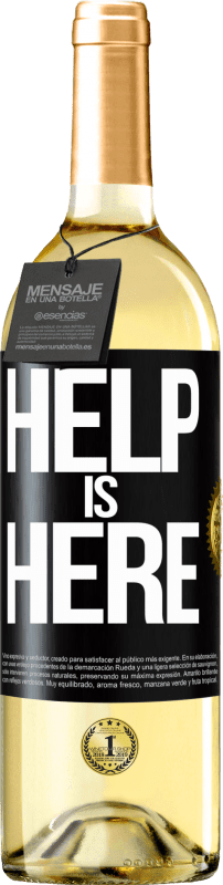29,95 € 免费送货 | 白葡萄酒 WHITE版 Help is Here 黑标. 可自定义的标签 青年酒 收成 2023 Verdejo