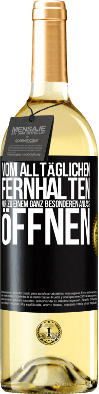 29,95 € Kostenloser Versand | Weißwein WHITE Ausgabe Vom alltäglichen fernhalten. Nur zu einem ganz besonderen Anlass öffnen Schwarzes Etikett. Anpassbares Etikett Junger Wein Ernte 2024 Verdejo