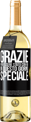 29,95 € Spedizione Gratuita | Vino bianco Edizione WHITE Grazie per essere stato con noi in questo giorno speciale Etichetta Nera. Etichetta personalizzabile Vino giovane Raccogliere 2024 Verdejo