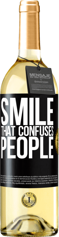 29,95 € Free Shipping | White Wine WHITE Edition Smile, that confuses people Black Label. Customizable label Young wine Harvest 2023 Verdejo