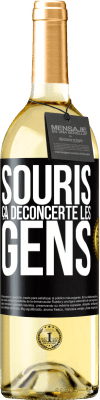 29,95 € Envoi gratuit | Vin blanc Édition WHITE Souris, ça déconcerte les gens Étiquette Noire. Étiquette personnalisable Vin jeune Récolte 2024 Verdejo