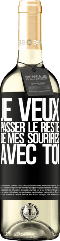 29,95 € Envoi gratuit | Vin blanc Édition WHITE Je veux passer le reste de mes sourires avec toi Étiquette Noire. Étiquette personnalisable Vin jeune Récolte 2024 Verdejo