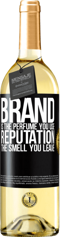 29,95 € Free Shipping | White Wine WHITE Edition Brand is the perfume you use. Reputation, the smell you leave Black Label. Customizable label Young wine Harvest 2022 Verdejo